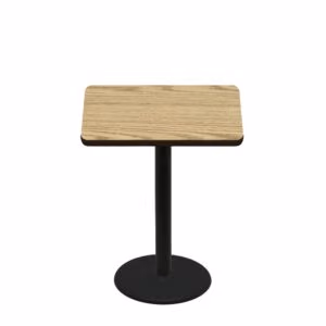 36" x 36" Two-Sided Oak/Walnut Quick Ship Table - Oak Up + Black Counter Height 22" Disc Base