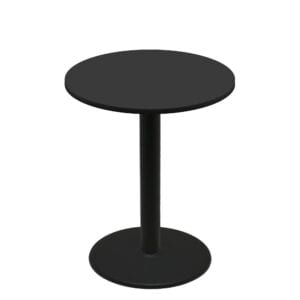 42" Round Two-Sided Mahogany/Black Quick Ship Table - Black Up + Black Bar Height 30" Disc Base