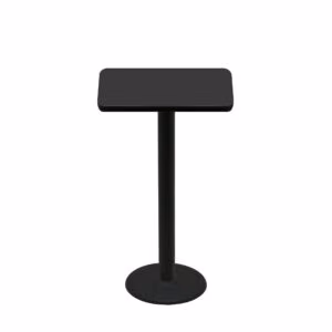 24" x 30" Two-Sided Mahogany/Black Quick Ship Table - Black Up + Black Bar Height 18" Disc Base