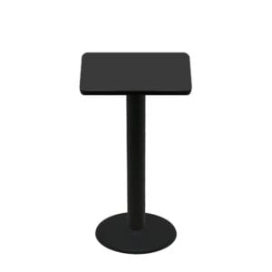 30" x 30" Two-Sided Mahogany/Black Quick Ship Table - Black Up + Black Bar Height 22" Disc Base