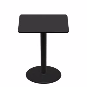 42" x 42" Two-Sided Mahogany/Black Quick Ship Table - Black Up + Black Bar Height 30" Disc Base