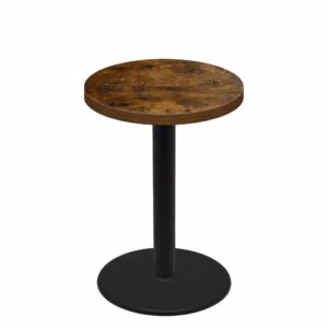 36" Round Urban Vintage Autumn Quick Ship Table + Black Bar Height 30" Disc Base