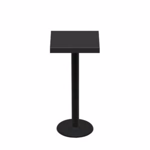 24" x 24" Urban Onyx Quick Ship Table + Black Bar Height 18" Disc Base
