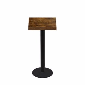 24" x 24" Urban Vintage Autumn Quick Ship Table + Black Bar Height 18" Disc Base