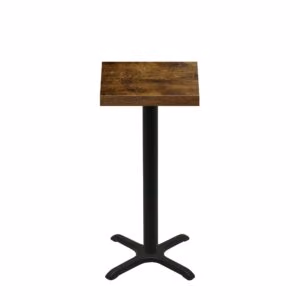 24" x 24" Urban Vintage Autumn Quick Ship Table + Black Bar Height 22" x 22" Cross Base