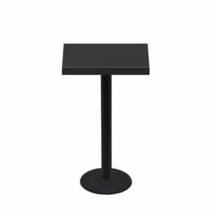 24" x 30" Urban Onyx Quick Ship Table + Black Bar Height 18" Disc Base