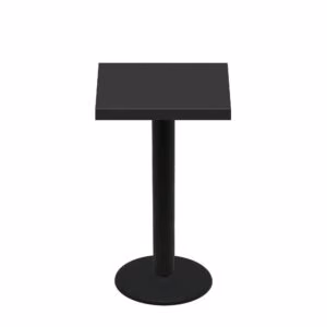 30" x 30" Urban Onyx Quick Ship Table + Black Bar Height 22" Disc Base