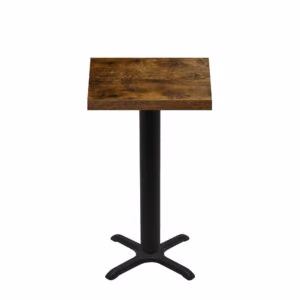 30" x 30" Urban Vintage Autumn Quick Ship Table + Black Bar Height 22" x 22" Cross Base