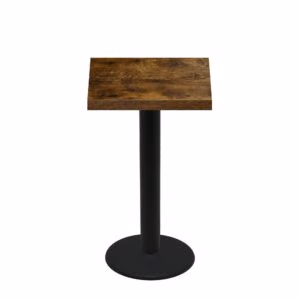 30" x 30" Urban Vintage Autumn Quick Ship Table + Black Bar Height 22" Disc Base