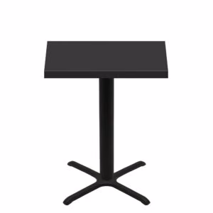 30" x 42" Urban Onyx Quick Ship Table + Black Bar Height 30" x 30" Cross Base
