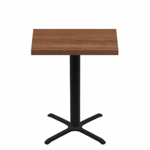30" x 42" Urban Toasted Birch Quick Ship Table + Black Bar Height 30" x 30" Cross Base