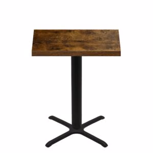 30" x 42" Urban Vintage Autumn Quick Ship Table + Black Bar Height 30" x 30" Cross Base