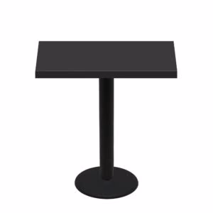 30" x 48" Urban Onyx Quick Ship Table + Black Bar Height 22" Disc Base