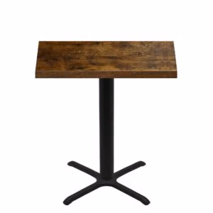 30" x 48" Urban Vintage Autumn Quick Ship Table + Black Bar Height 30" x 30" Cross Base