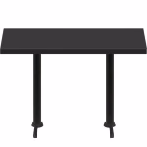 30" x 72" Urban Onyx Quick Ship Table + (2) Black Bar Height 22" T Bases