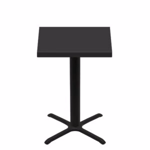 36" x 36" Urban Onyx Quick Ship Table + Black Bar Height 30" x 30" Cross Base