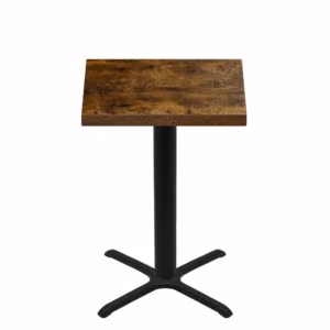 36" x 36" Urban Vintage Autumn Quick Ship Table + Black Bar Height 30" x 30" Cross Base