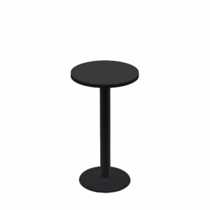 24" Round Two-Sided Mahogany/Black Quick Ship Table - Black Up + Black Counter Height 18" Disc Base