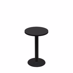 24" Round Two-Sided Mahogany/Black Quick Ship Table - Black Up + Black Standard Height 18" Disc Base