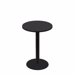 30" Round Two-Sided Mahogany/Black Quick Ship Table - Black Up + Black Counter Height 22" Disc Base