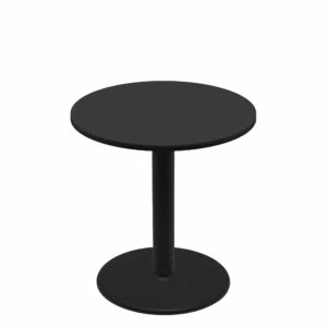 42" Round Two-Sided Mahogany/Black Quick Ship Table - Black Up + Black Counter Height 30" Disc Base