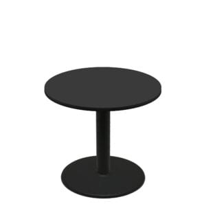 42" Round Two-Sided Mahogany/Black Quick Ship Table - Black Up + Black Standard Height 30" Disc Base