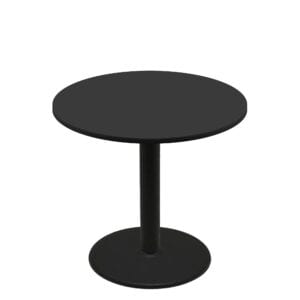 48" Round Two-Sided Mahogany/Black Quick Ship Table - Black Up + Black Counter Height 30" Disc Base