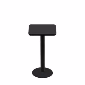 24" x 24" Two-Sided Mahogany/Black Quick Ship Table - Black Up + Black Counter Height 18" Disc Base