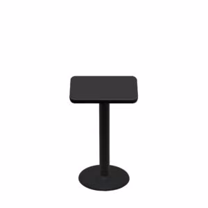 24" x 24" Two-Sided Mahogany/Black Quick Ship Table - Black Up + Black Standard Height 18" Disc Base