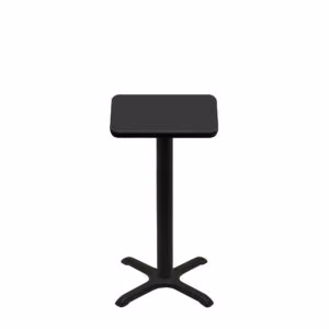 24" x 24" Two-Sided Mahogany/Black Quick Ship Table - Black Up + Black Counter Height 22" x 22" Cross Base