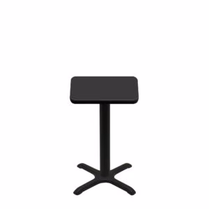24" x 24" Two-Sided Mahogany/Black Quick Ship Table - Black Up + Black Standard Height 22" x 22" Cross Base