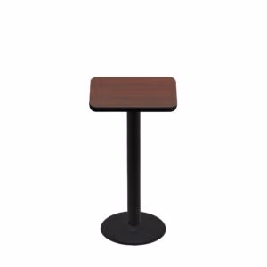 24" x 24" Two-Sided Mahogany/Black Quick Ship Table - Mahogany Up + Black Counter Height 18" Disc Base