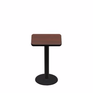 24" x 24" Two-Sided Mahogany/Black Quick Ship Table - Mahogany Up + Black Standard Height 18" Disc Base