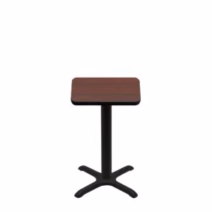 24" x 24" Two-Sided Mahogany/Black Quick Ship Table - Mahogany Up + Black Standard Height 22" x 22" Cross Base