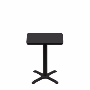 24" x 30" Two-Sided Mahogany/Black Quick Ship Table - Black Up + Black Standard Height 22" x 22" Cross Base