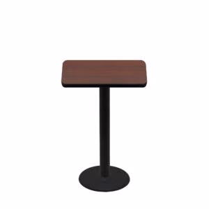 24" x 30" Two-Sided Mahogany/Black Quick Ship Table - Mahogany Up + Black Counter Height 18" Disc Base