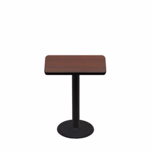 24" x 30" Two-Sided Mahogany/Black Quick Ship Table - Mahogany Up + Black Standard Height 18" Disc Base