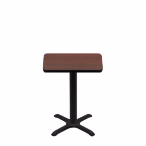 24" x 30" Two-Sided Mahogany/Black Quick Ship Table - Mahogany Up + Black Standard Height 22" x 22" Cross Base