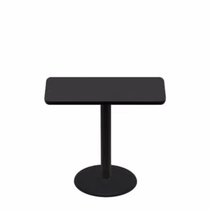 24" x 42" Two-Sided Mahogany/Black Quick Ship Table - Black Up + Black Standard Height 22" Disc Base