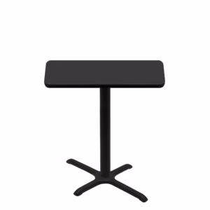 24" x 42" Two-Sided Mahogany/Black Quick Ship Table - Black Up + Black Counter Height 22" x 30" Cross Base