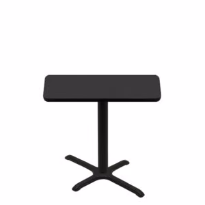 24" x 42" Two-Sided Mahogany/Black Quick Ship Table - Black Up + Black Standard Height 22" x 30" Cross Base