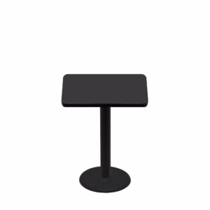 30" x 30" Two-Sided Mahogany/Black Quick Ship Table - Black Up + Black Standard Height 18" Disc Base