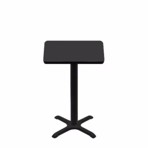 30" x 30" Two-Sided Mahogany/Black Quick Ship Table - Black Up + Black Counter Height 22" x 22" Cross Base