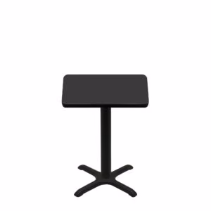 30" x 30" Two-Sided Mahogany/Black Quick Ship Table - Black Up + Black Standard Height 22" x 22" Cross Base