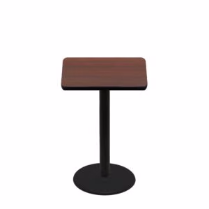 30" x 30" Two-Sided Mahogany/Black Quick Ship Table - Mahogany Up + Black Counter Height 22" Disc Base