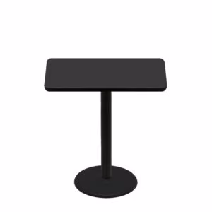 30" x 42" Two-Sided Mahogany/Black Quick Ship Table - Black Up + Black Counter Height 22" Disc Base
