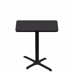 30" x 42" Two-Sided Mahogany/Black Quick Ship Table - Black Up + Black Counter Height 22" x 30" Cross Base