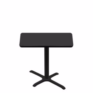 30" x 42" Two-Sided Mahogany/Black Quick Ship Table - Black Up + Black Standard Height 22" x 30" Cross Base