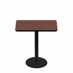 30" x 42" Two-Sided Mahogany/Black Quick Ship Table - Mahogany Up + Black Counter Height 22" Disc Base