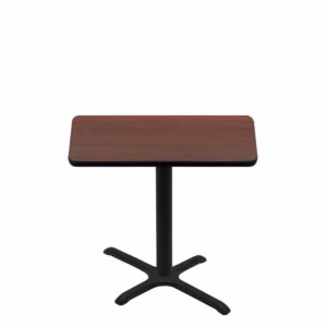 30" x 42" Two-Sided Mahogany/Black Quick Ship Table - Mahogany Up + Black Standard Height 22" x 30" Cross Base